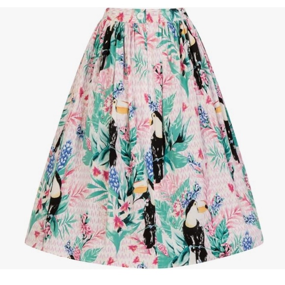 Hell Bunny toucan skirt “raphaella” - Picture 3 of 7